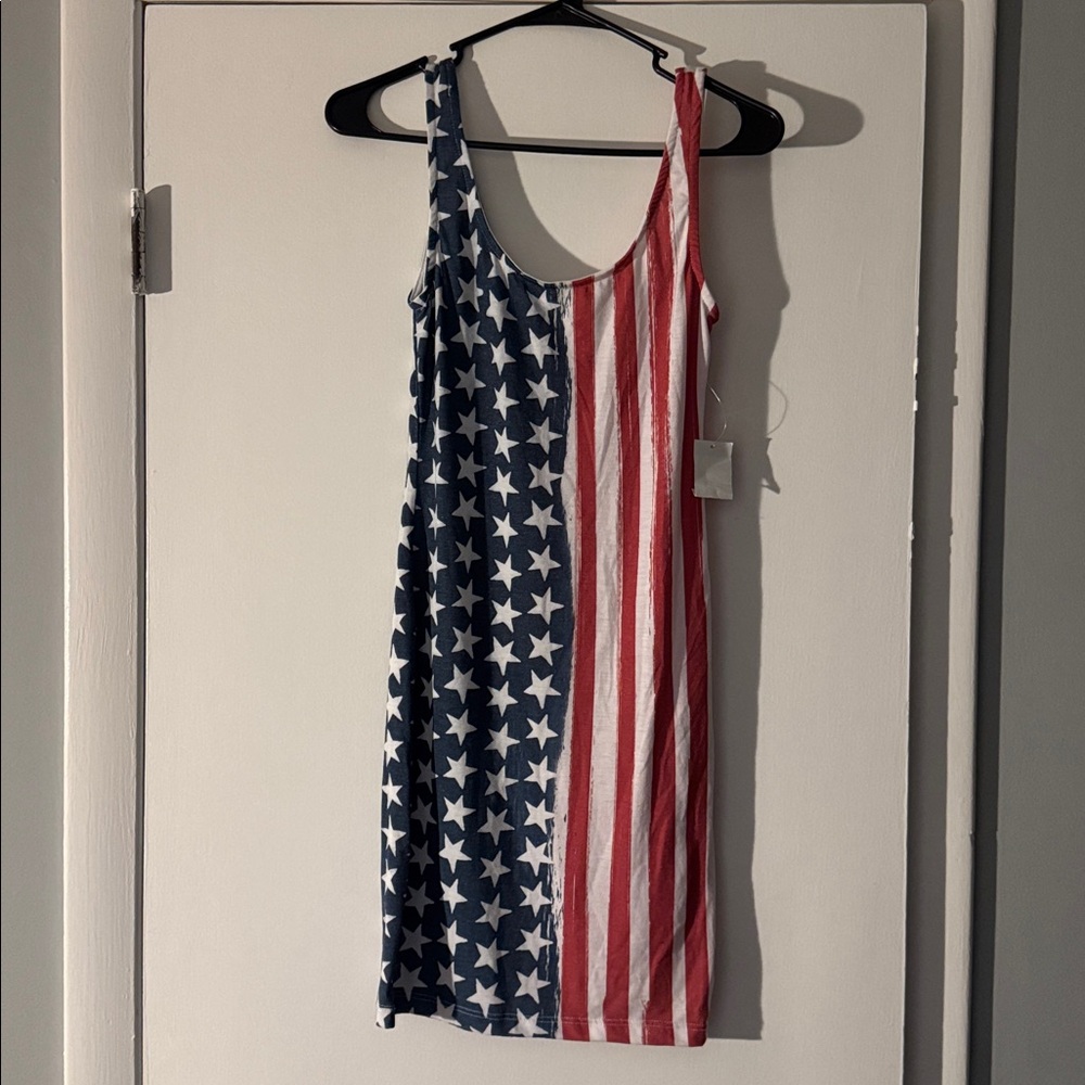 Charlotte Russe Red and Blue Star Striped Dress - Picture 2 of 2